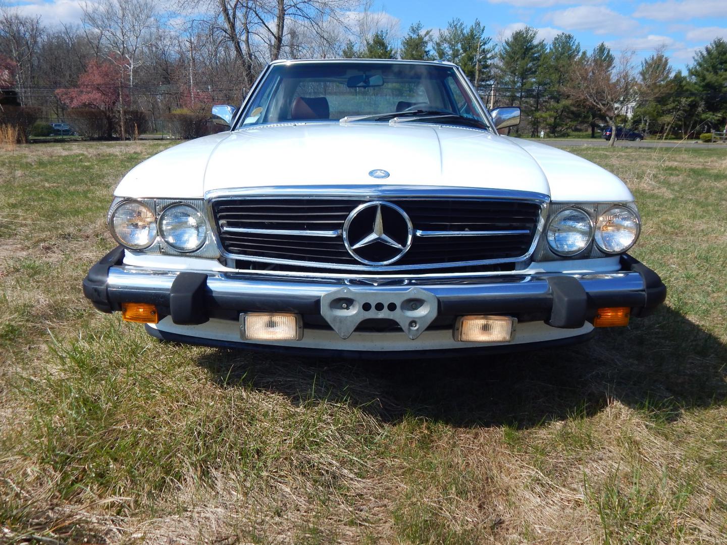 1989 White /Red Mercedes-Benz 560 (WDBBA48D9KA) with an 5.6 Liter V8 engine, Automatic transmission, located at 6528 Lower York Road, New Hope, PA, 18938, (215) 862-9555, 40.358707, -74.977882 - Here is a well cared for 1989 Mercedes-Benz 560 SL 2 top roadster, 5.6 Liter V8 engine, auto trans, leather interior, power windows, central locking system, cruise control, climate control, factory alloy wheels, fog lights, power antenna, wood trim, AM/FM/CD stereo. Comes with car cover. 6/24 Pa. I - Photo#2